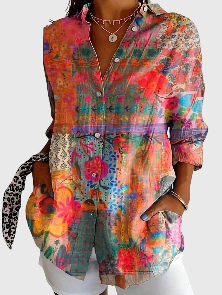 Ángela - Blusa de Patrón Colorido