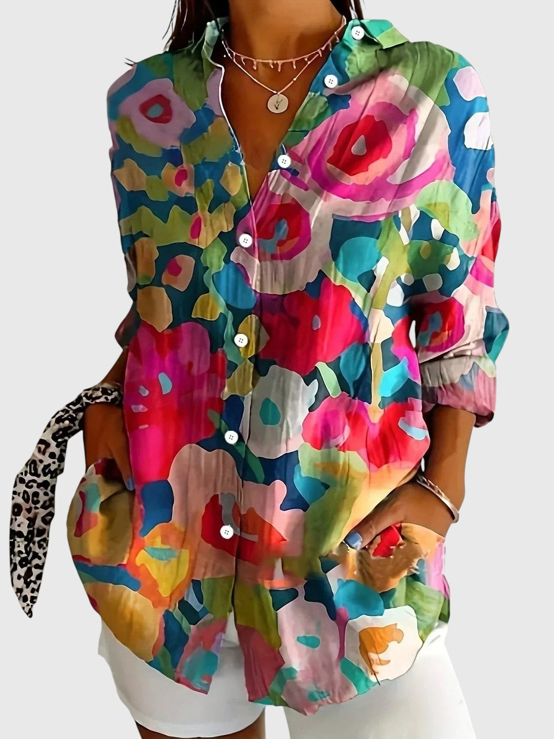 Ángela - Blusa de Patrón Colorido