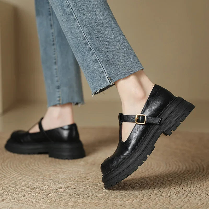 Maria Elegante Zapato de Cuero