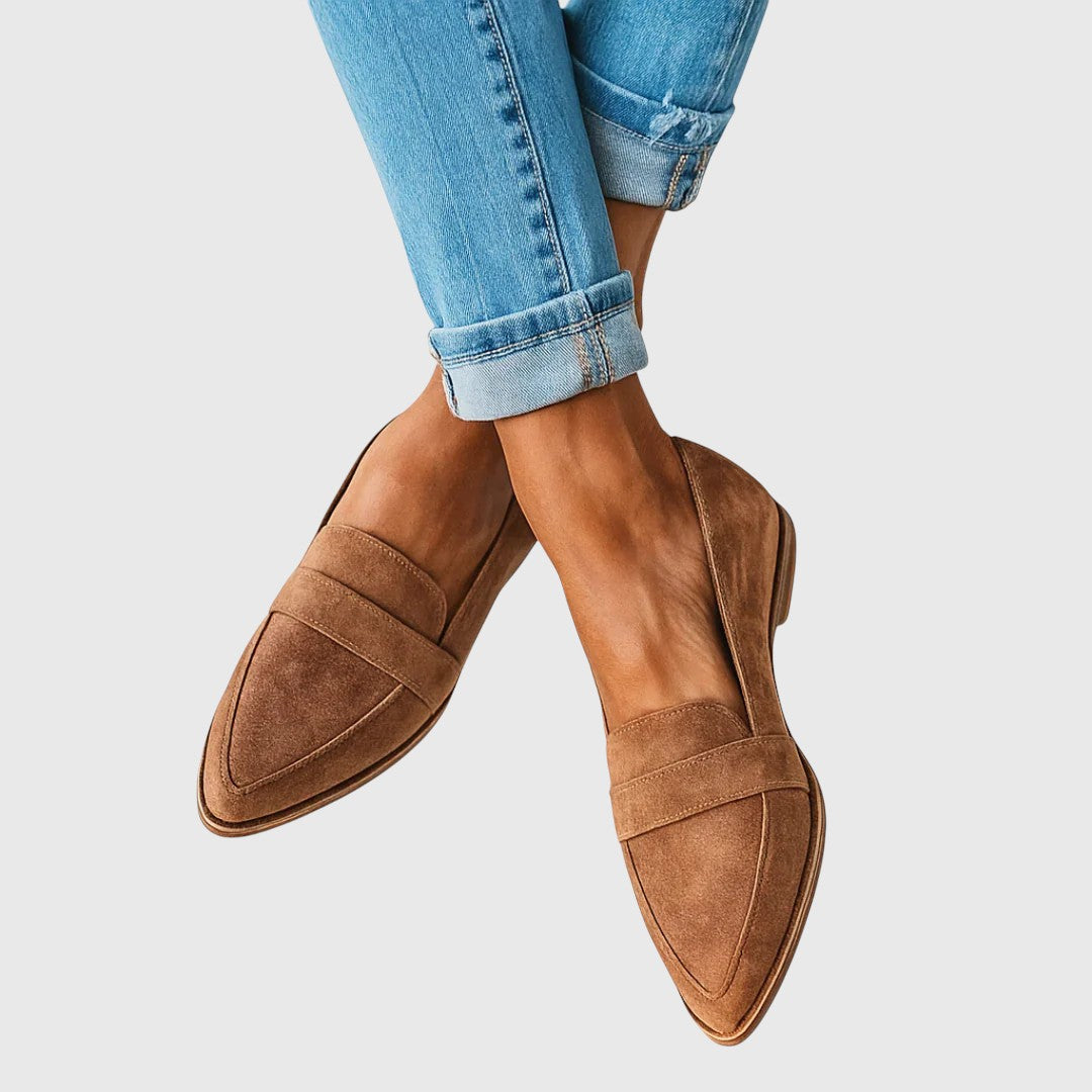 Rosa Mocasines de Cuero Ortopédicos Edición Premium