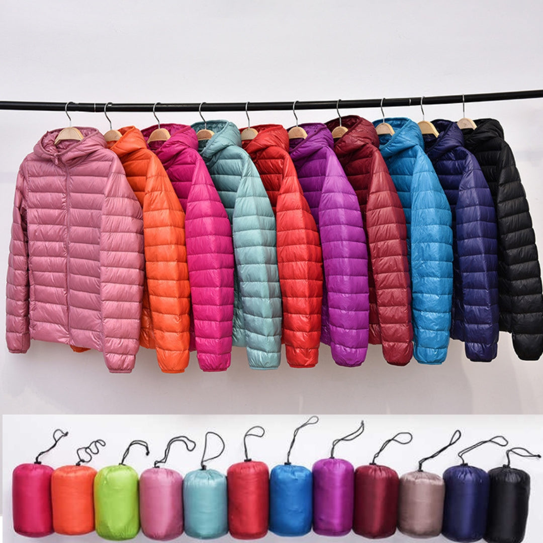 Yasmina | Nueva chaqueta impermeable con relleno de plumas de pato blanco